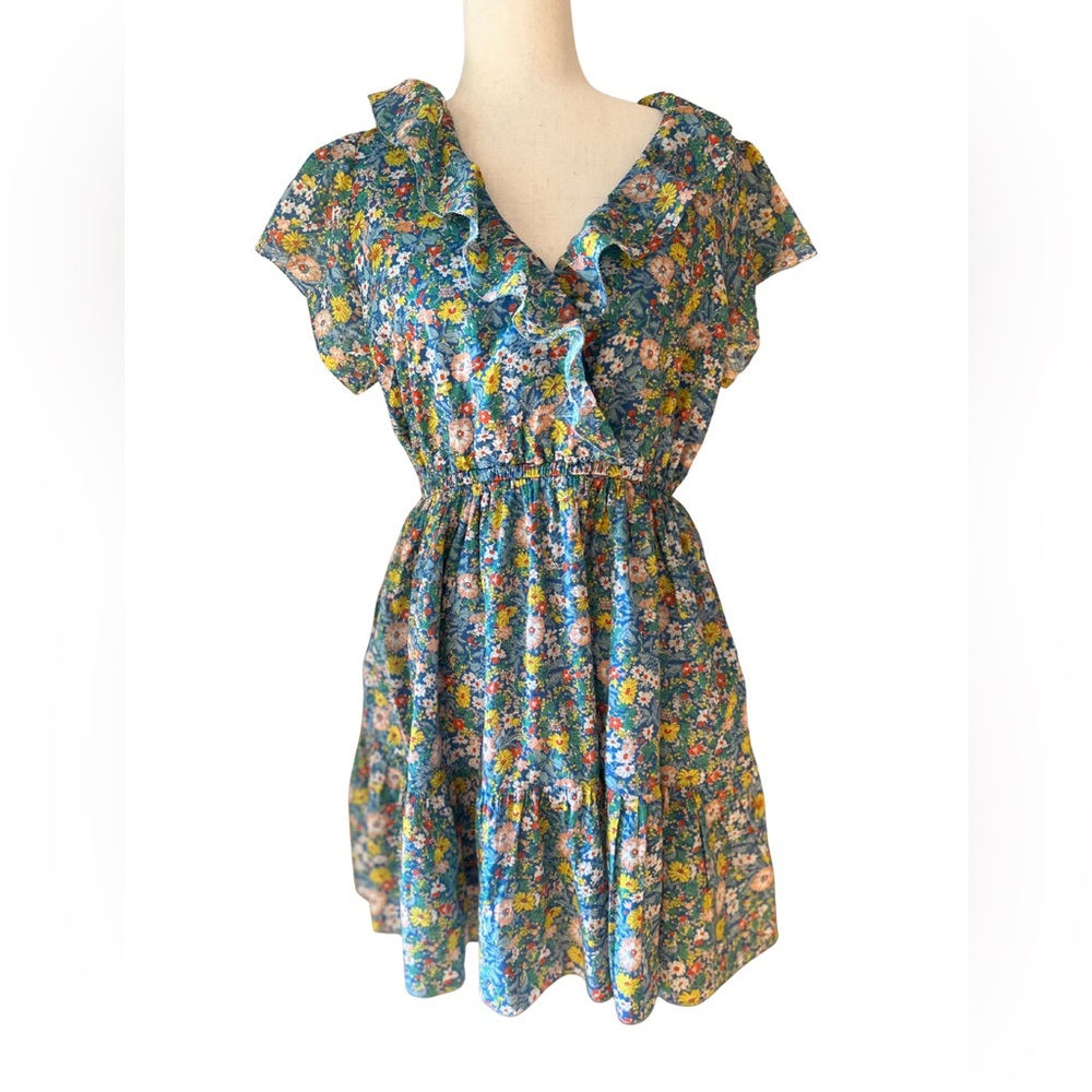 Trovata Birds of Paradise Multicolor Floral Dress